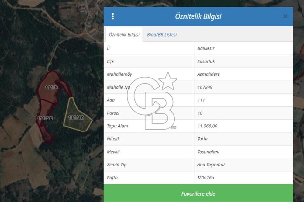 BALIKESİR SUSURLUK SATILIK TARLA!. 32.999 M2