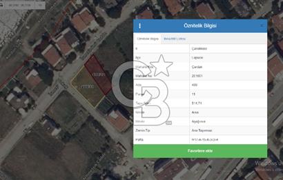 ÇANAKKALE LAPSEKİ ÇARDAK'TA %35 4 KAT İMARLI SATILIK ARSA