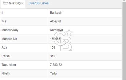 Balıkesir Altıeylül Karakaya Ges için uygun 120.000 M2 Arazi