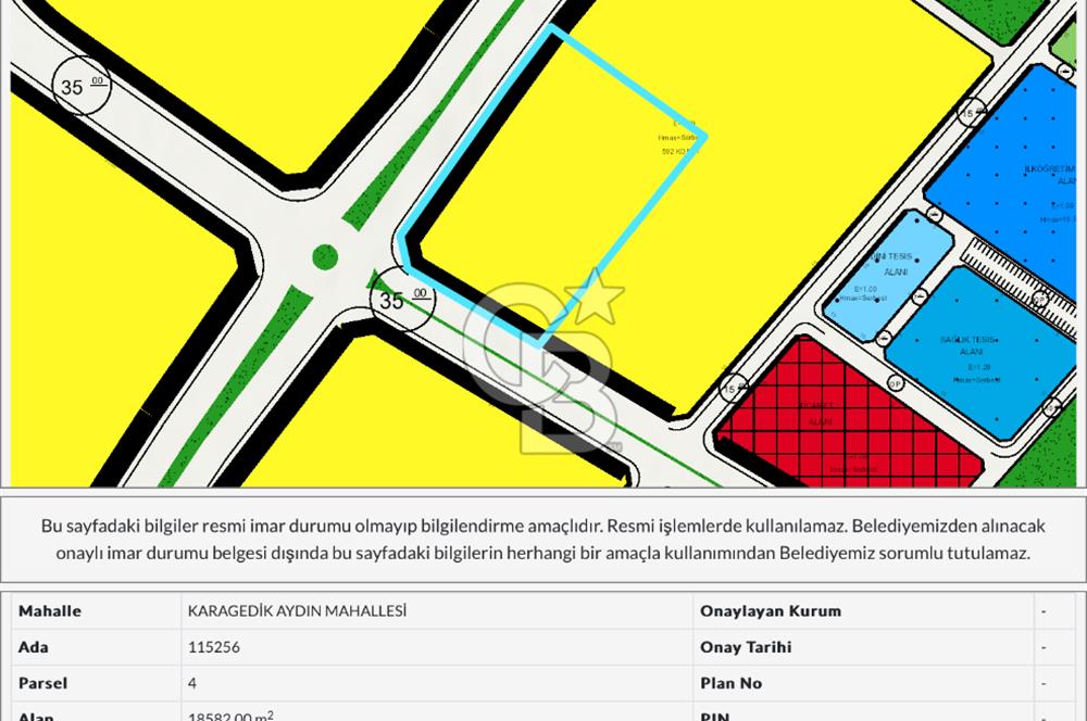 Karagedik Aydın Mah. Projeden 452 m2 Satılık Arsa