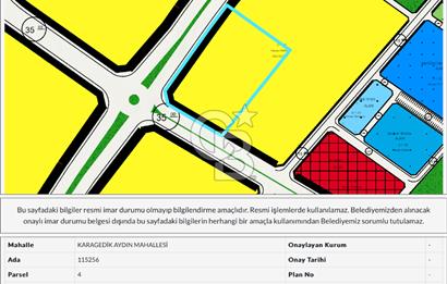 Karagedik Aydın Mah. Projeden 452 m2 Satılık Arsa