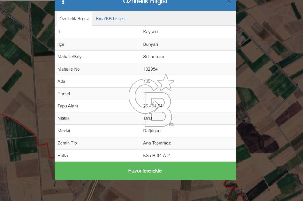 BÜNYAN SULTANHANI'NDA OTOYOLA YAKIN- 26.454 M2 YATIRIMLIK TARLA