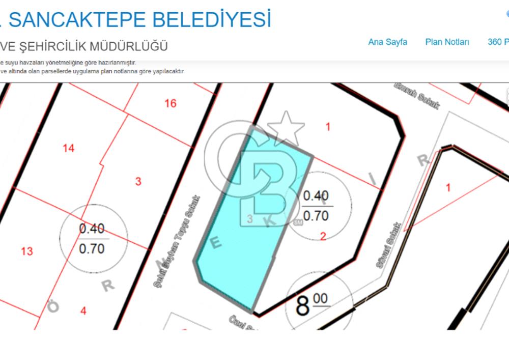 SANCAKTEPE SARIGAZİDE 500 M² SATILIK ARSA