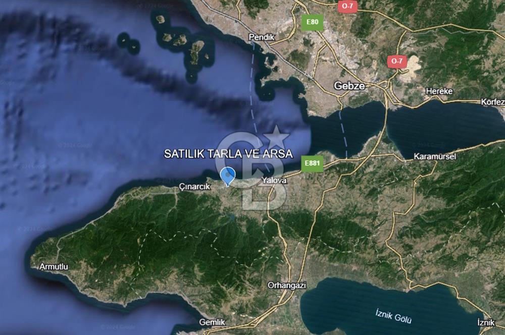 YALOVA TERMAL AKKÖY SATILIK 4.993 M2 TARLA + 615 M2 ARSA!.