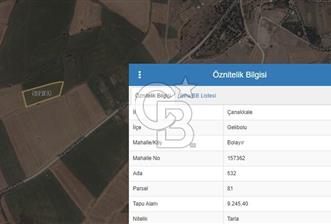 ÇANAKKALE GELİBOLU BOLAYIR 9 DÖNÜM DENİZ GÖREN SATILIK TARLA