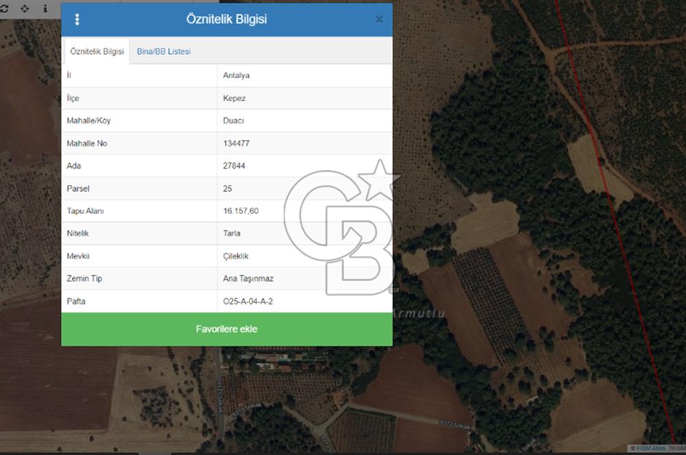 ONUR ŞİMŞEK'TEN DUACI'DA RIZAİ TAKSİMLİ 3.230 m2 SATILIK TARLA