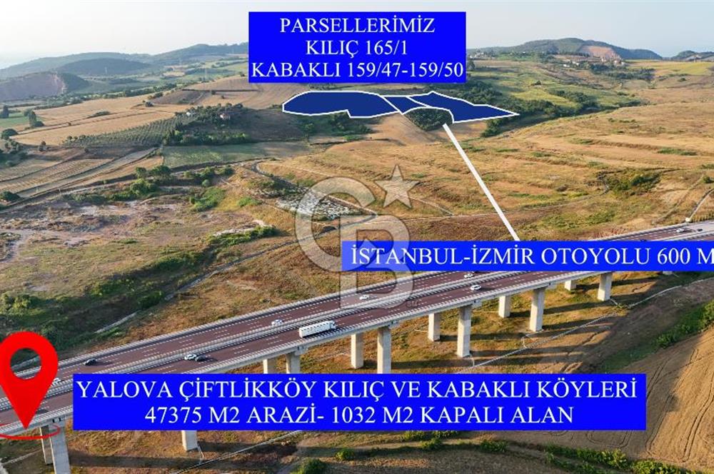 Yalova Çiftlikköyde 47.375m2 Arazi İçerisinde Satılık Çiftlik!