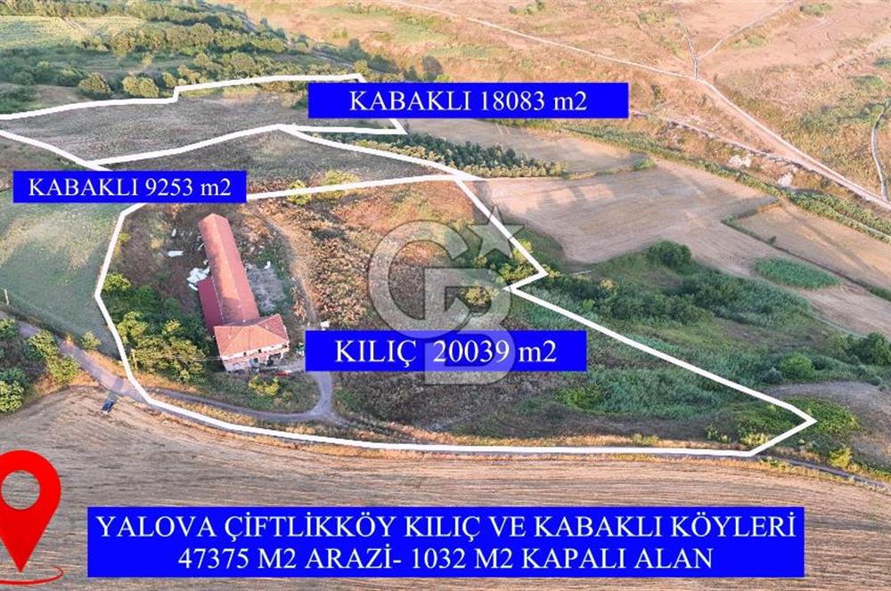 Yalova Çiftlikköyde 47.375m2 Arazi İçerisinde Satılık Çiftlik!