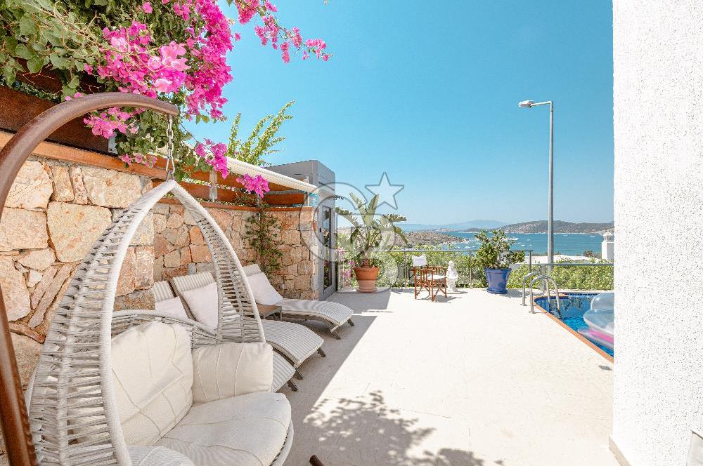 Bodrum Bardakçı Mevkiinde Satılık Deniz Manzaralı Müstakil Villa