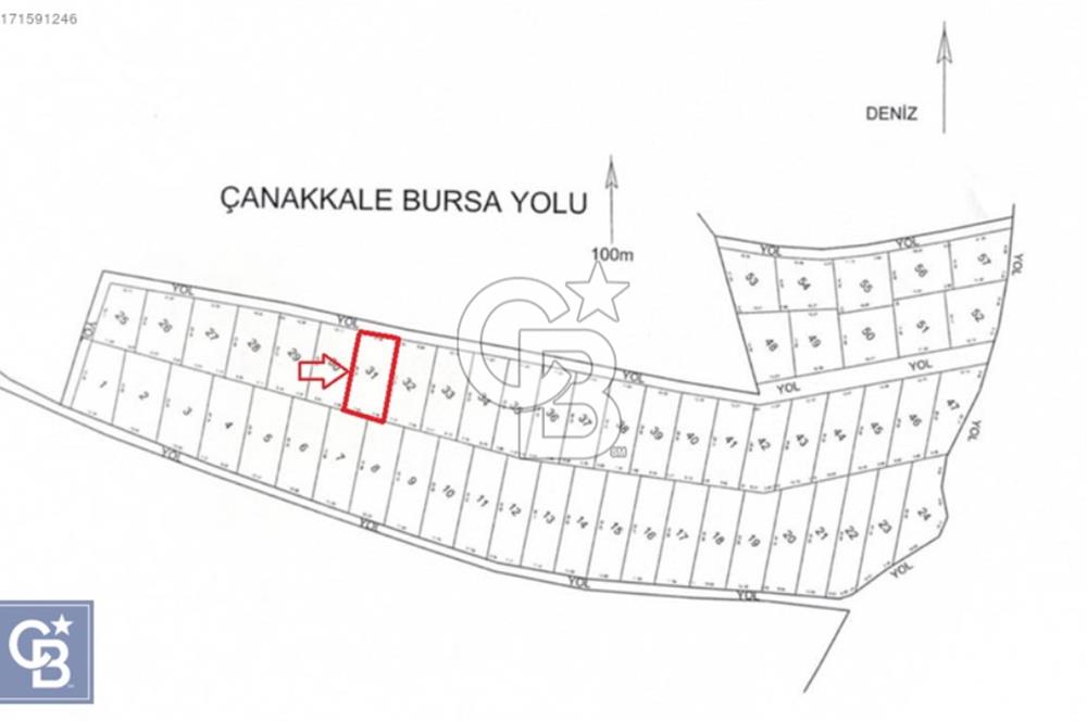 ÇANAKKALE SALTIK MAHALLESİNDE SATILIK 393m² KOOPERATİF HİSSESİ