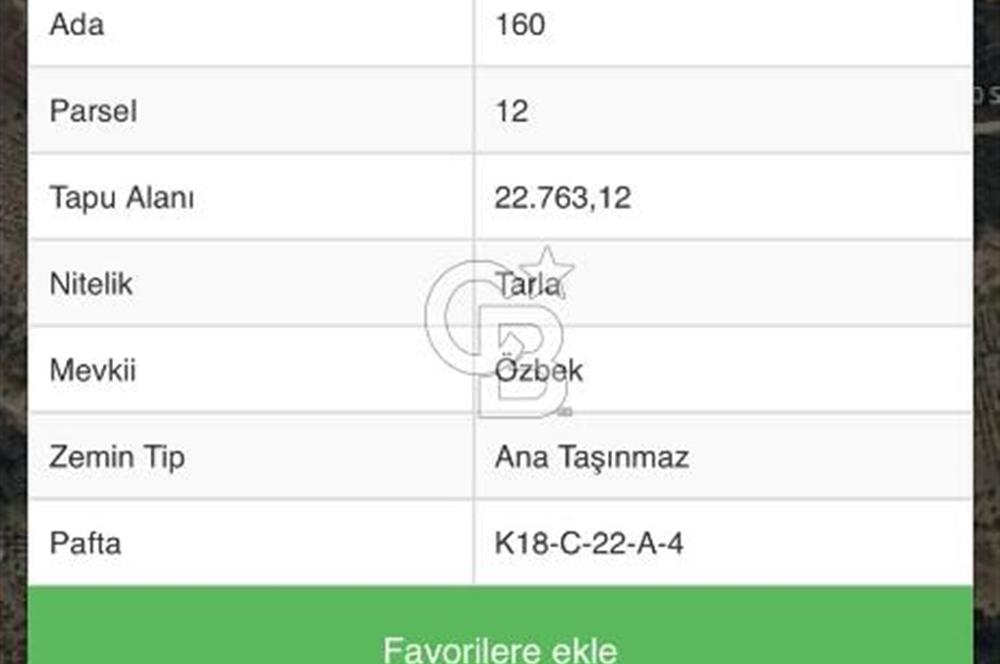 Bornova Yakaköy'de 833m2 Fırsat Tarla Yola Cepheli