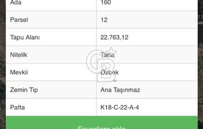 Bornova Yakaköy'de 833m2 Fırsat Tarla Yola Cepheli