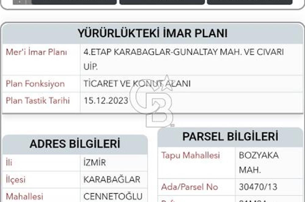 Karabağlar'da Satılık 10 Kat İmarlı Arsa