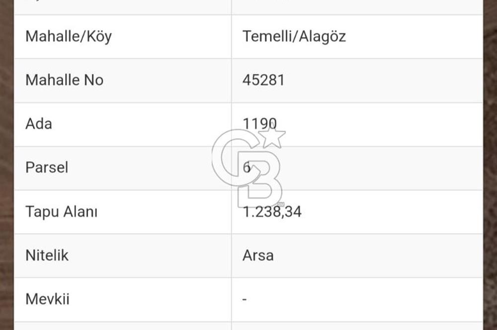 TEMELLİ ALAGÖZ DE SATILIK 5 KAT KONUT İMARLI ARSA