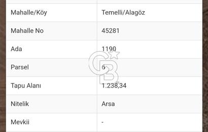 TEMELLİ ALAGÖZ DE SATILIK 5 KAT KONUT İMARLI ARSA