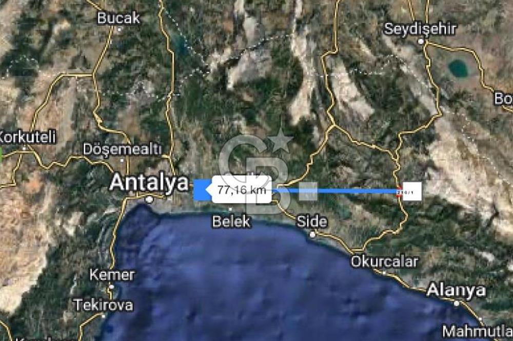 ANTALYA AKSEKİ MAHMUTLU KÖYÜNDE SATILIK TARLA