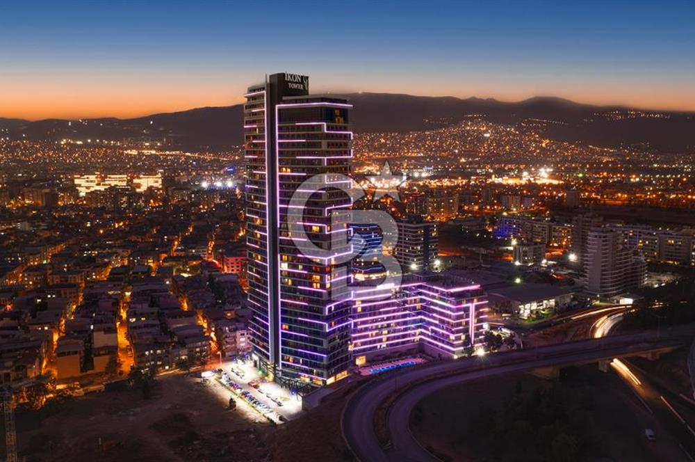 İzmir Bornova İkon Tower'da Yüksek Kat 2+1 