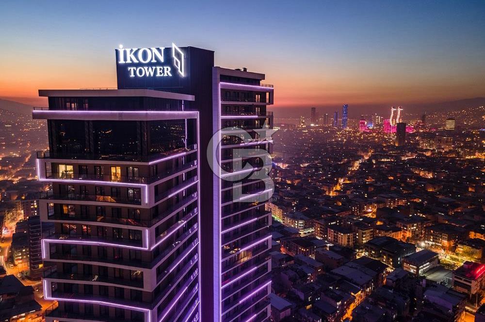 İzmir Bornova İkon Tower'da Yüksek Kat 2+1 