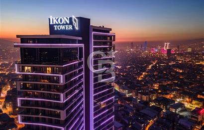 İzmir Bornova İkon Tower'da Yüksek Kat 2+1 