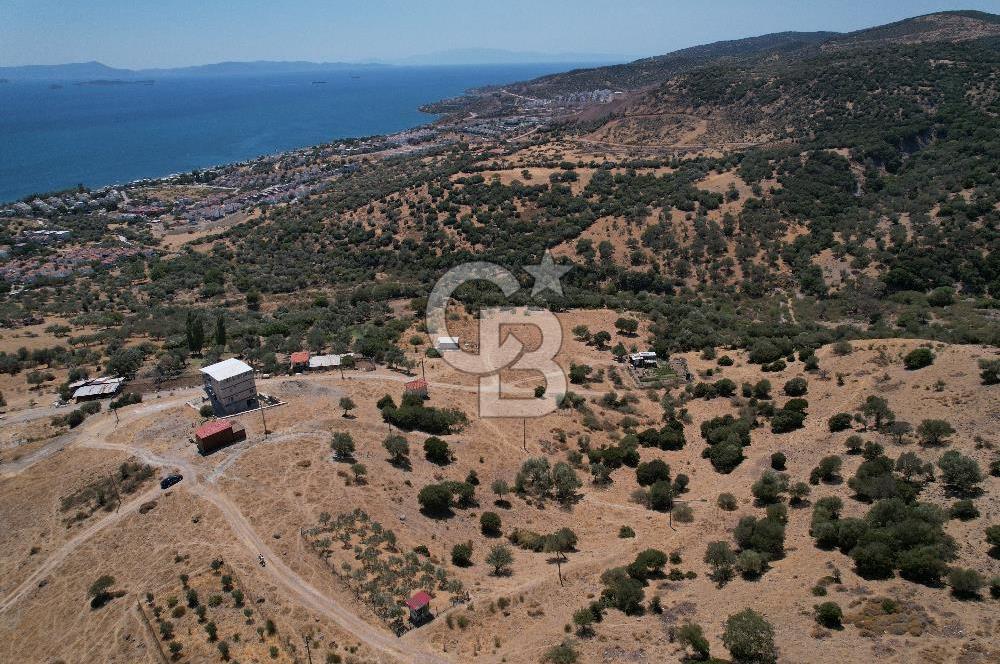 ÇANDARLI ÖZLEM SİTESİ'NDE HARİKA MANZARALI SATILIK ARSA