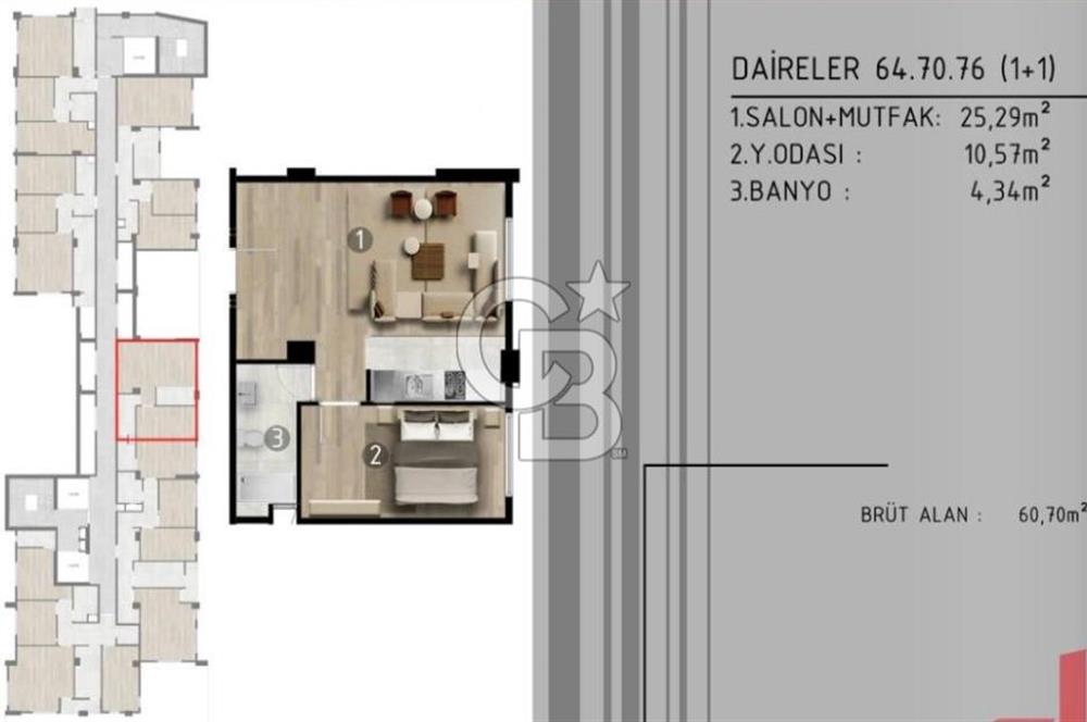 Open the doors of a brand new life in the center of the city in Zeytinburnu Beştelsiz District! 1+1 flat in a secure residence with indoor parking