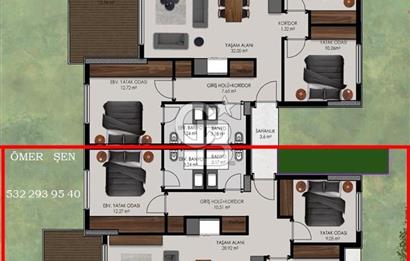 TURGUTREİS KARABAĞ’ DA 3+1 / BAHÇE KAT / 110 m2