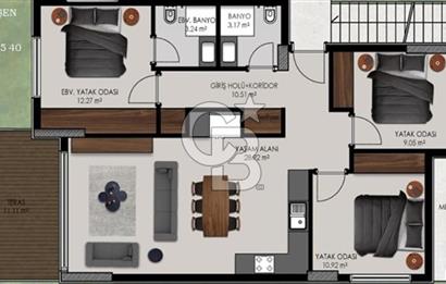 TURGUTREİS KARABAĞ’ DA 3+1 / BAHÇE KAT / 110 m2