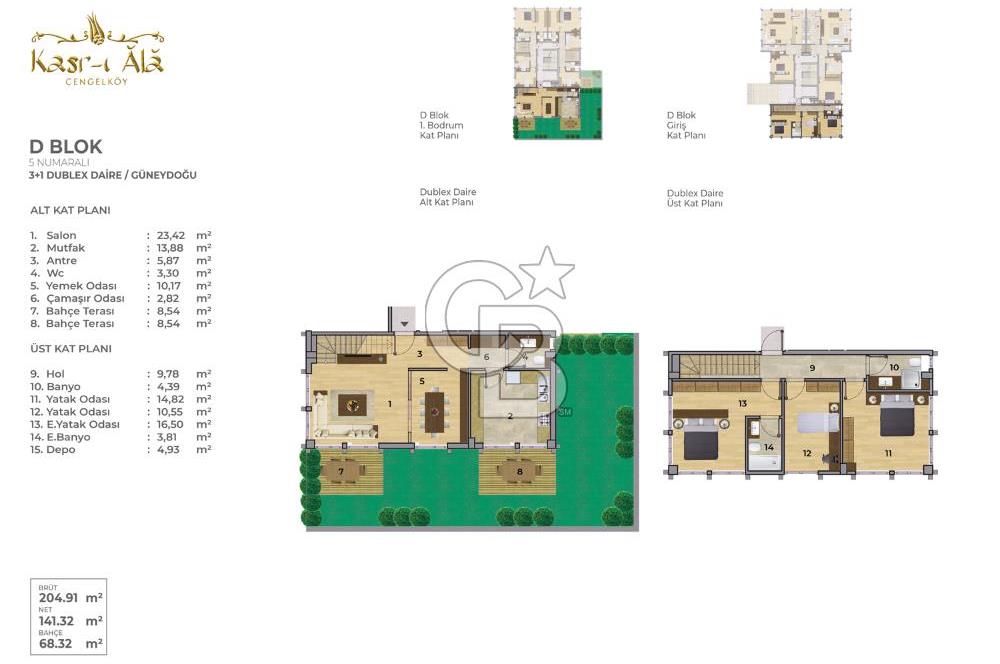 ÇENGELKÖY'DE, KASR-I ÂLÂ SİTESİNDE 70 M2 BAHÇE KULLANIMLI 3+1