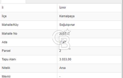 KEMALPAŞA VİLLALAR BÖLGESİNDE VİLLA İMARLI KUPON ARSA