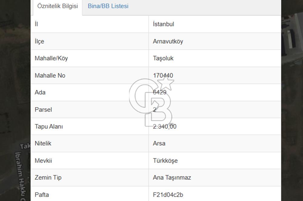 İSTANBUL ARNAVUTKÖY TAŞOLUKTA YATIRIMLIK ARSA HİSSESİ