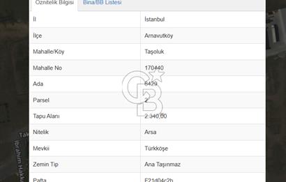 İSTANBUL ARNAVUTKÖY TAŞOLUKTA YATIRIMLIK ARSA HİSSESİ