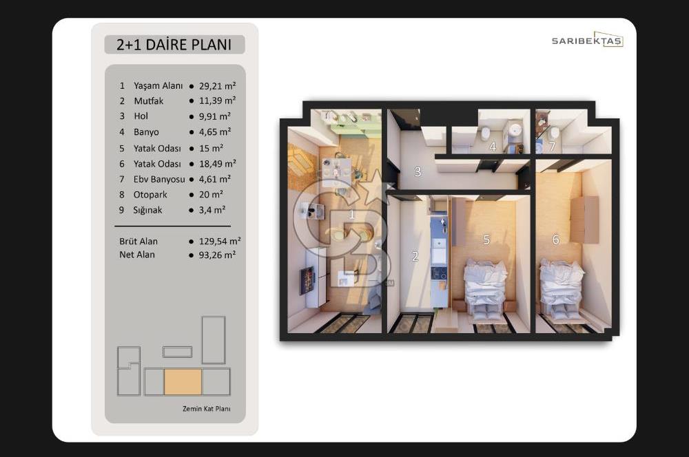 SEFERİHİSAR LİLYUMPARK'DA 2+1 129m2 DAİRE