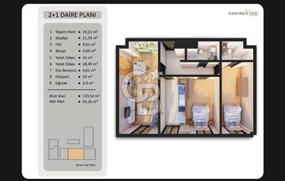 SEFERİHİSAR LİLYUMPARK'DA 2+1 129m2 DAİRE