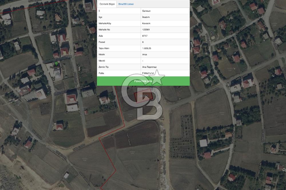 İlkadım Kavacık'ta 1028 M2 Satılık 6 Kata İmarlı Arsa