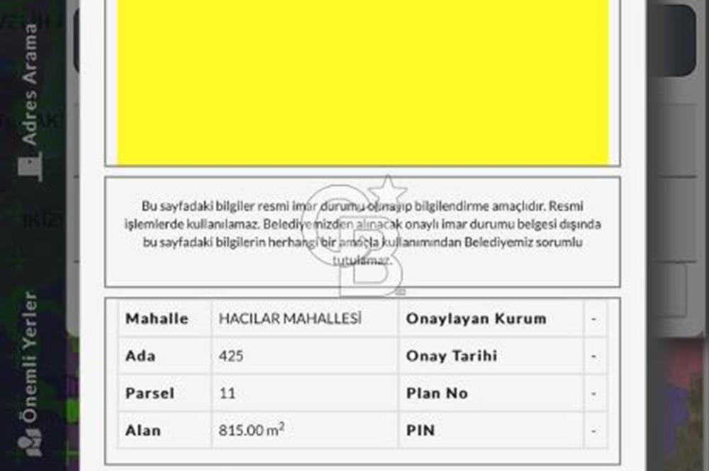 YATIRIM FIRSATI! Hacılar Mah. Satılık İmarlı Arsa