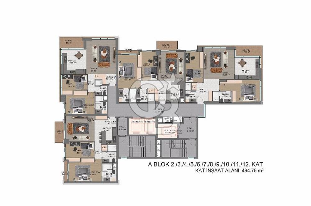 ÇUKURAMBAR da 2+1 REZİDANS daireler