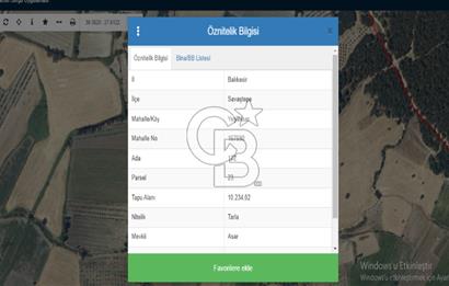 BALIKESİR SAVAŞTEPE YEŞİLHİSAR'DA 10 DÖNÜM TEK TAPU SATILIK TARLA
