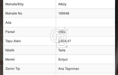 BALIKESİR ALTIEYLÜL ATKÖY MAH 1.334 m2 SATILIK TARLA