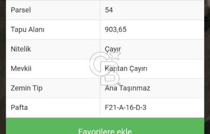 ÇATALCA YAZLIKKÖYDE 825 M2 TEK TAPU SATILIK ARSA