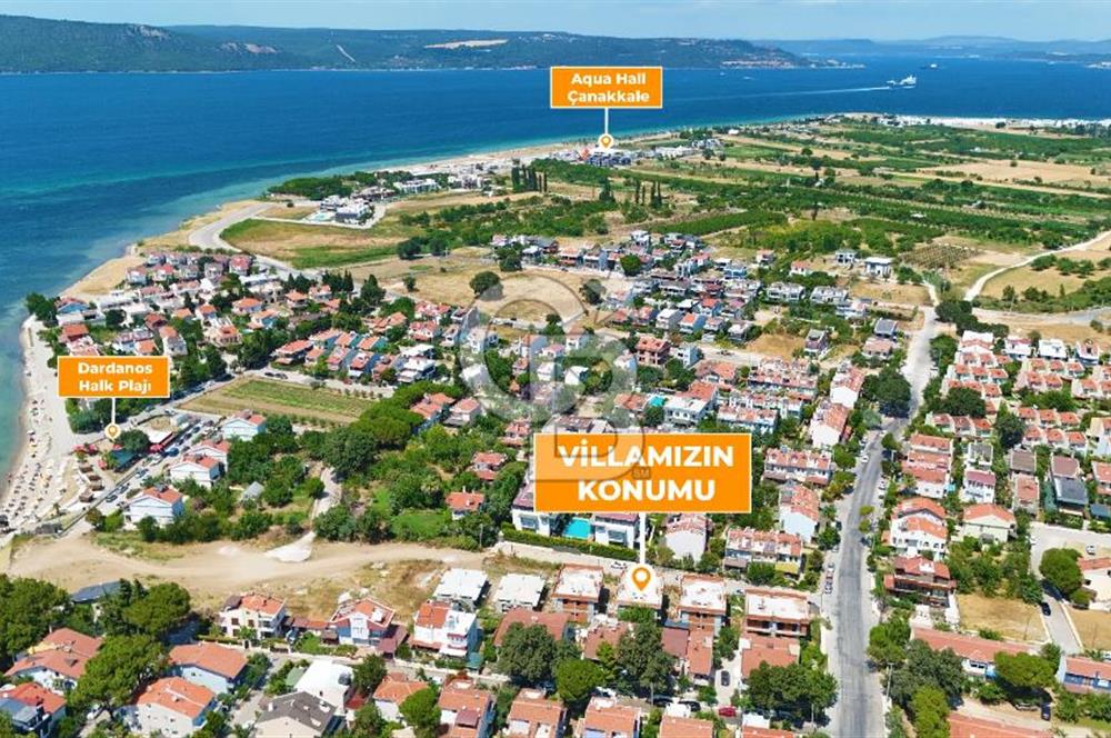 Çanakkale Dardanos Denize 100m Uzaklıkta Site İçi Satılık Villa!