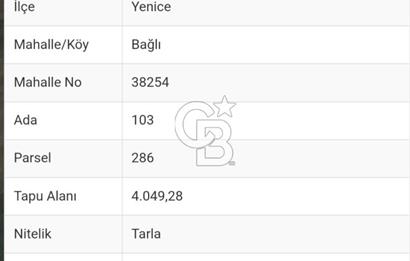 ÇANAKKALE|YENİCE|BAĞLI MH.-SARIKAYA MEVKİ-YATIRIMA UYGUN SATILIK TARLA