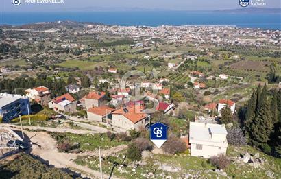 Karaburun Mordoğan Çatalkaya'da Full Deniz Manzaralı Arsa