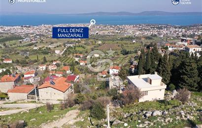 Karaburun Mordoğan Çatalkaya'da Full Deniz Manzaralı Arsa