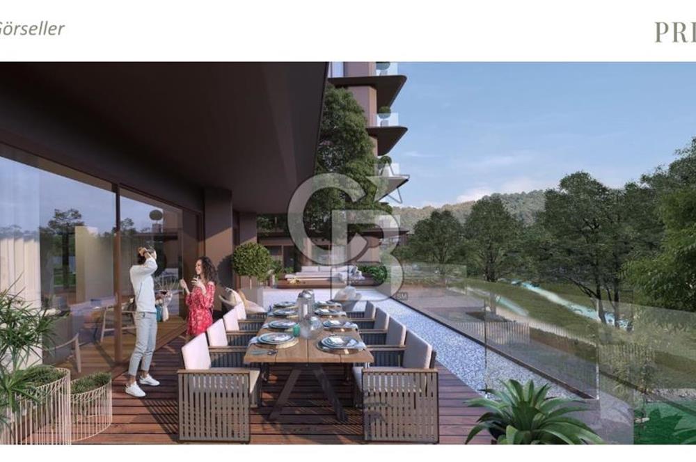 Göktürk Prive Kemer Sitesi’de 2+1 Kiralık Bahçe Katı 