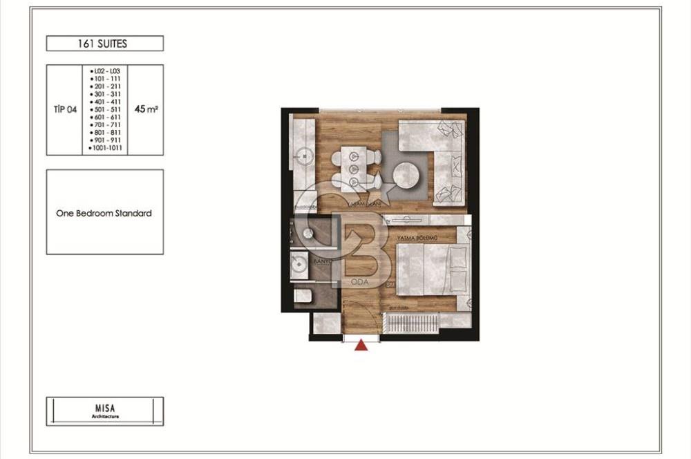 Cityloft 161 de Şehir Manzaralı Satılık 1+1 Daire