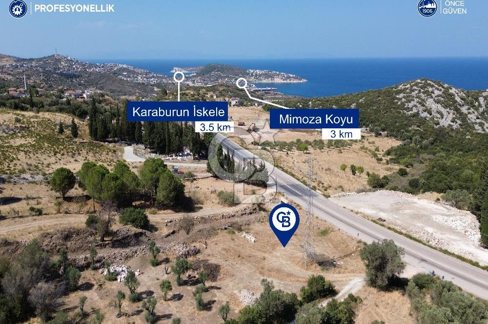 Karaburun Anbarseki'de Ana Yola Cepheli 1926 m² Tarla