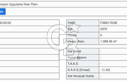 DENİZ GÖREN 1.389m² MANTIKLI KAT KARŞILIĞI ARSA - 6 KAT İMARLI