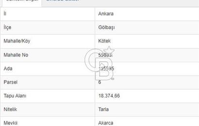 ANKARA GÖLBAŞI SUBAŞI KÖYÜNDE SATILIK TARLA HİSSESİ