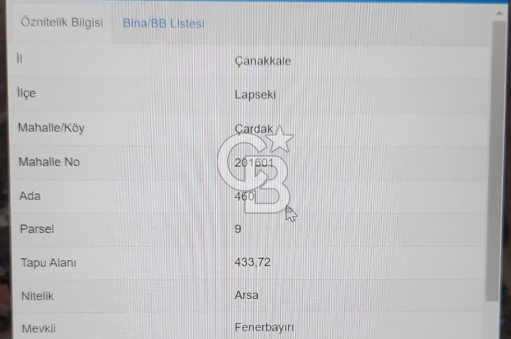 ÇANAKKALE LAPSEKİ ÇARDAK DOĞA VE DENİZ MANZARALI SATILIK ARSA