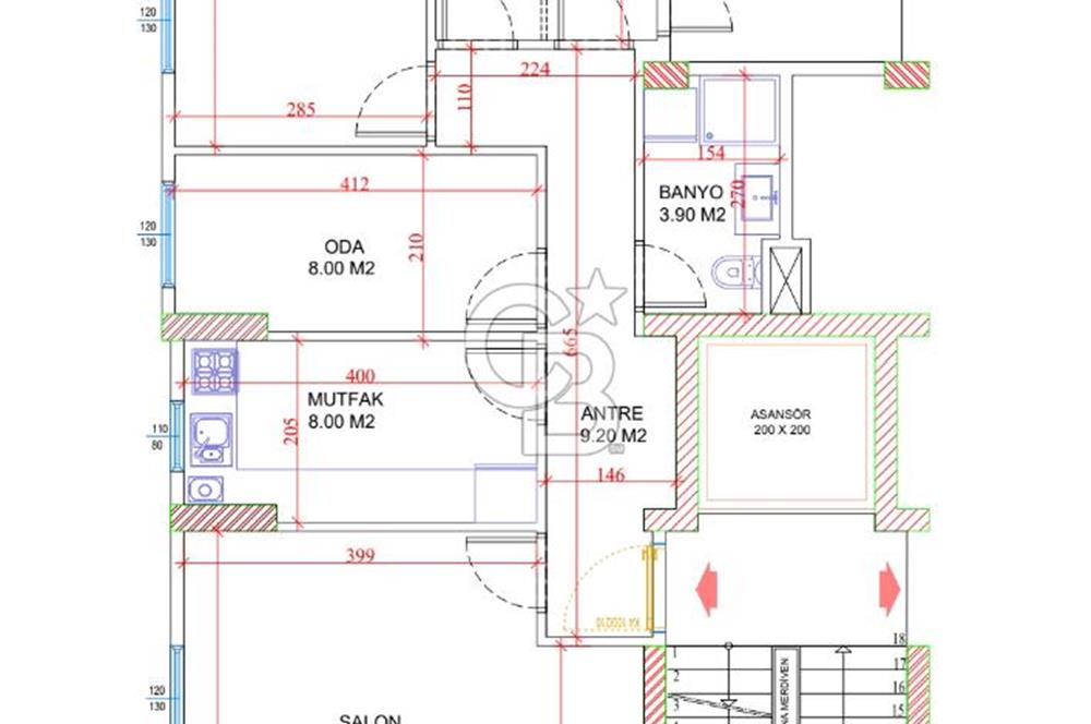 Projeden Satılık 3+1 Daire (6. Kat)